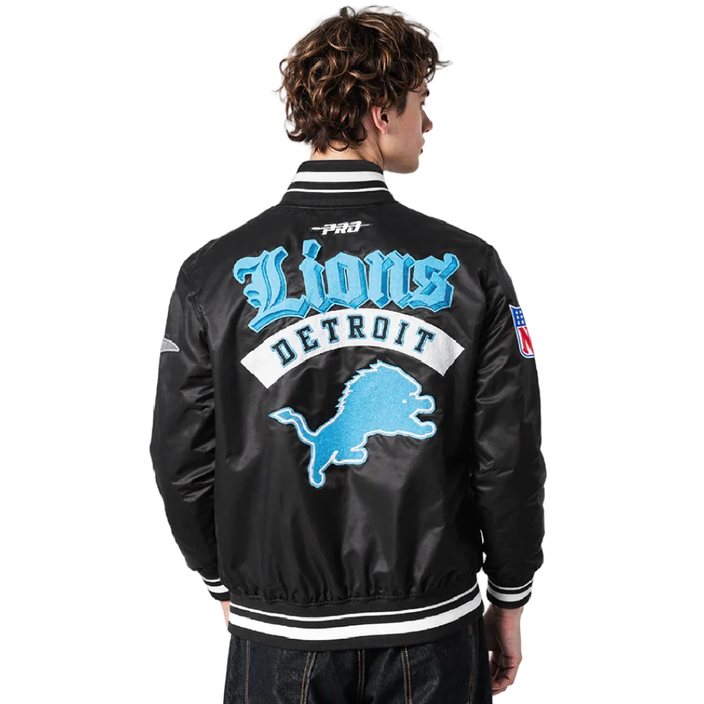 Alternative view of NFL Detroit Lions Best Of Men's Rib Satin Jacket