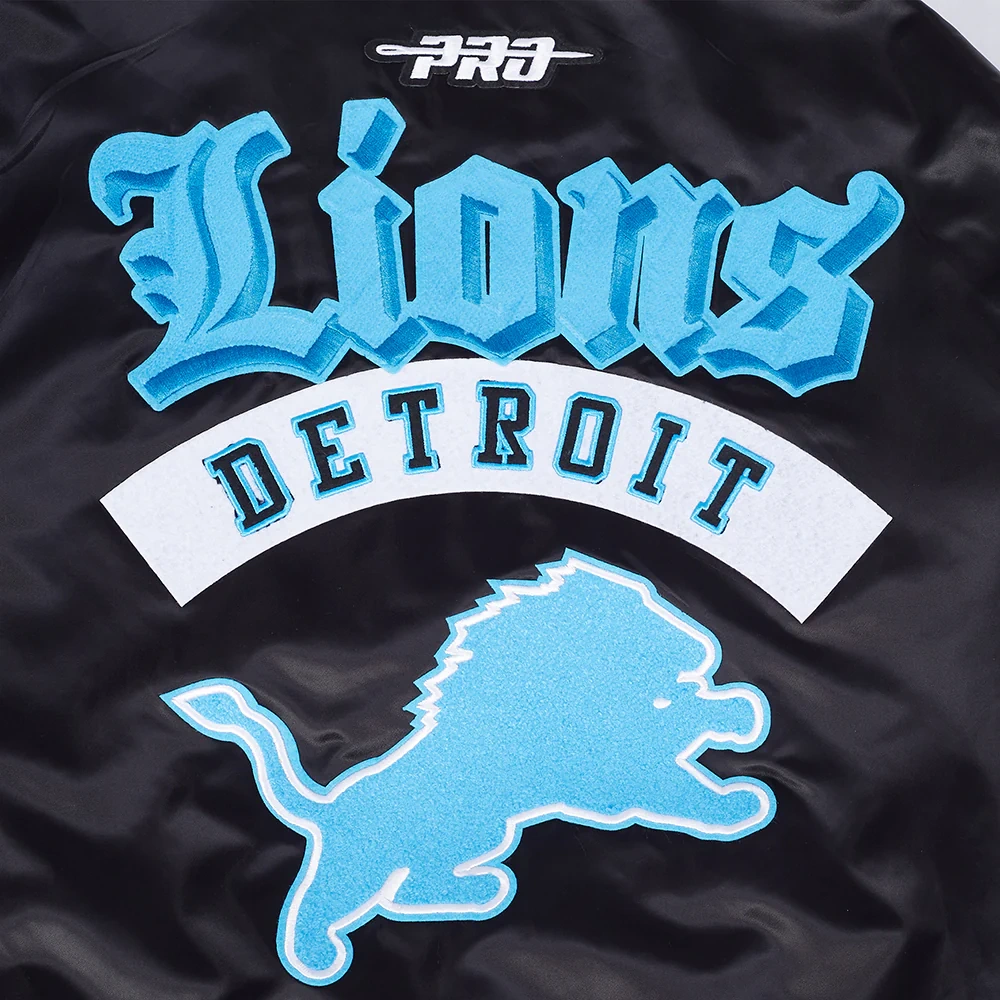 NFL Detroit Lions Best Of Men's Rib Satin Jacket - Image 5