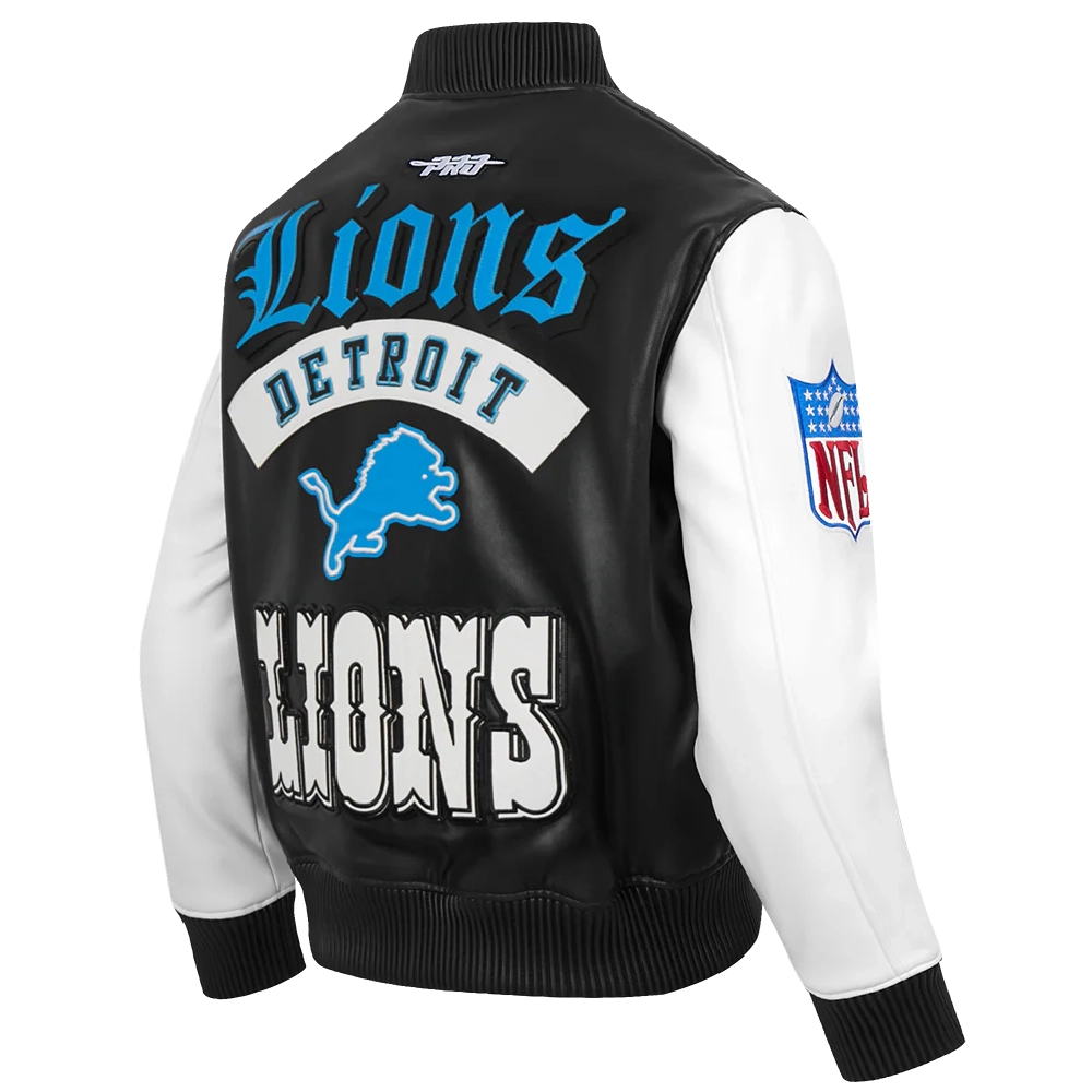 Alternative view of NFL Detroit Lions Best Of Men's Leather Varsity Jacket