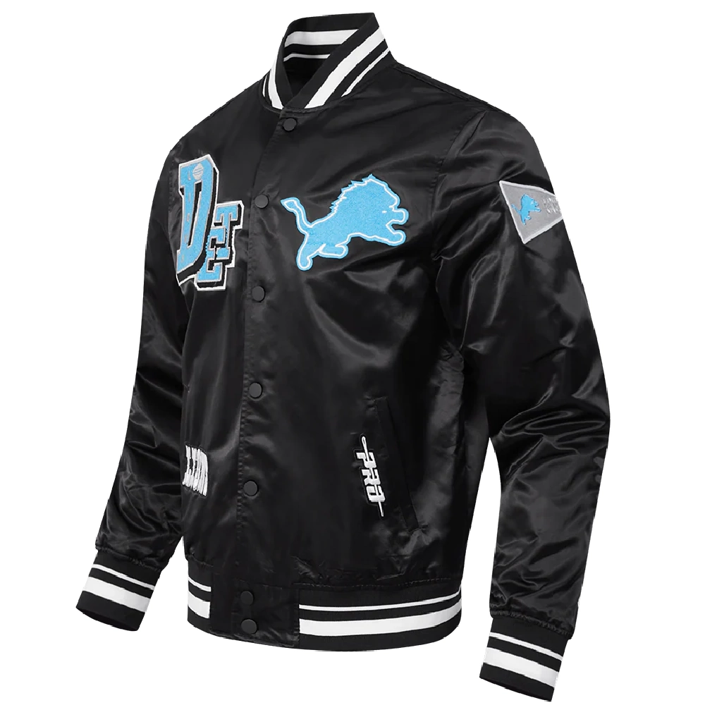 NFL Detroit Lions Best Of Men's Rib Satin Jacket