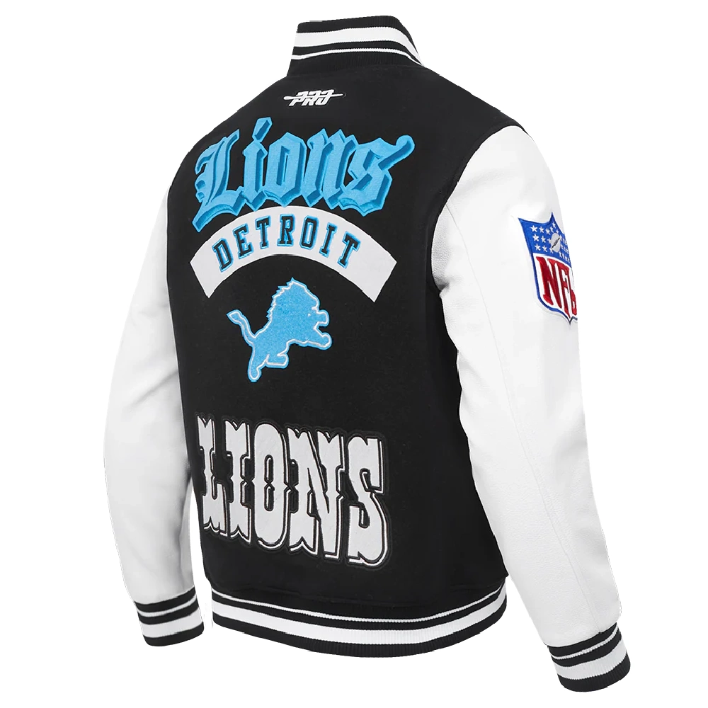 Alternative view of NFL Detroit Lions Best Of Men's Rib Wool Varsity Jacket