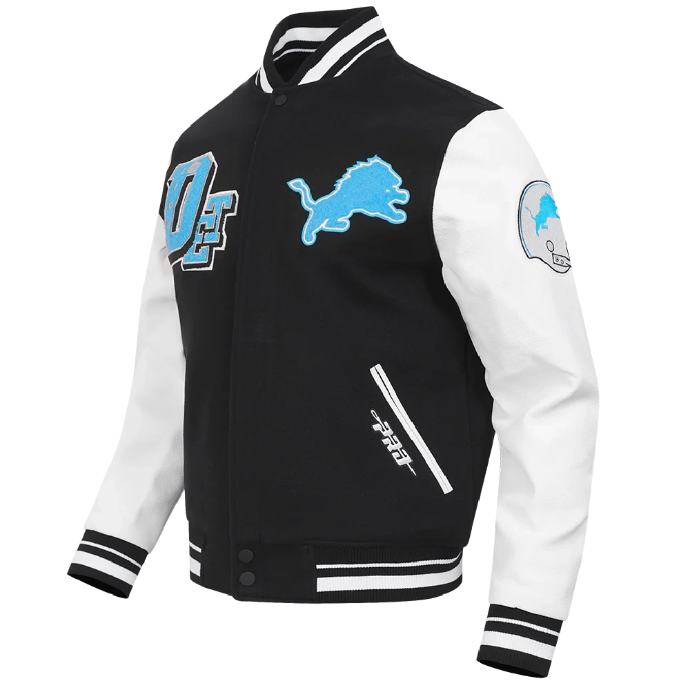 NFL Detroit Lions Best Of Men's Rib Wool Varsity Jacket
