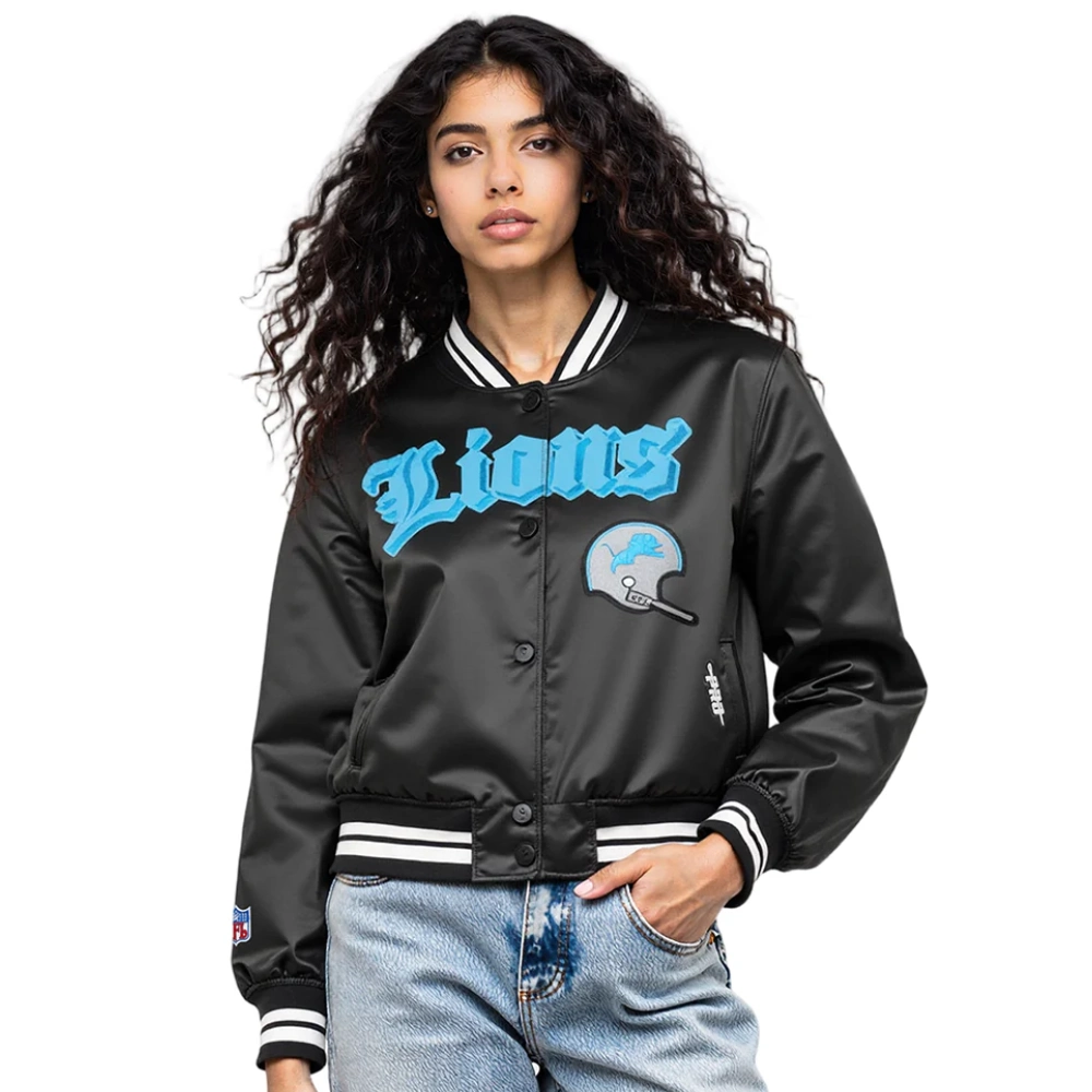 NFL Detroit Lions Best Of Women's Rib Satin Jacket - Image 3
