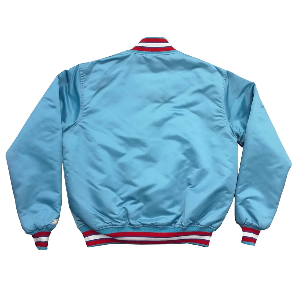 Alternative view of 80’s Sacramento Kings Sky Blue Satin Varsity Jacket