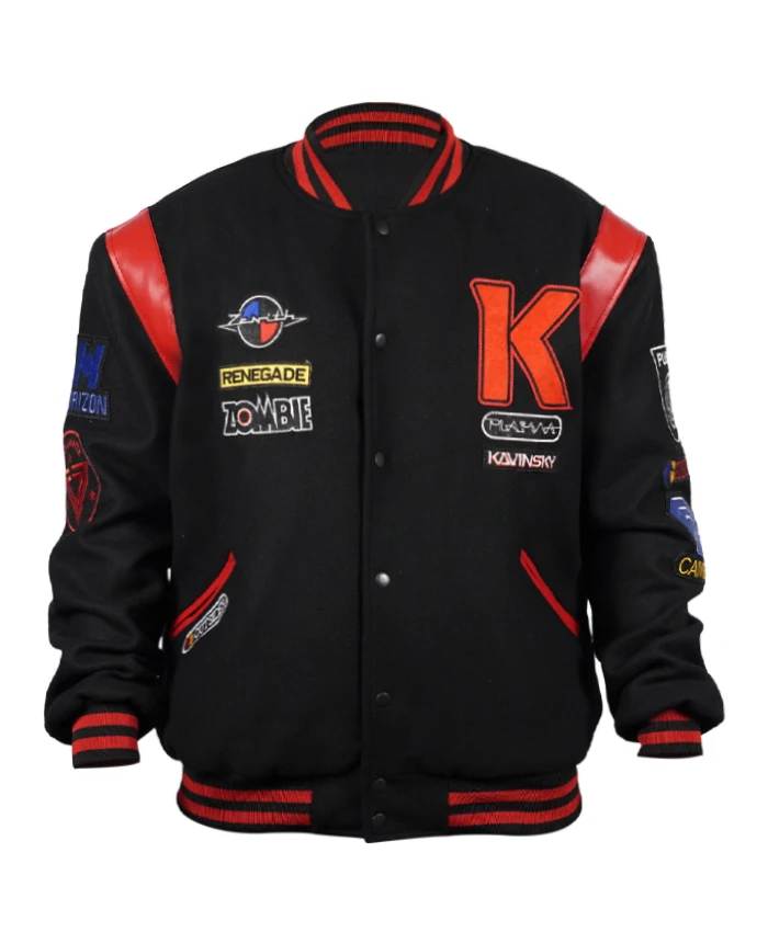 Alternative view of Kavinsky Reborn Varsity Black Jacket