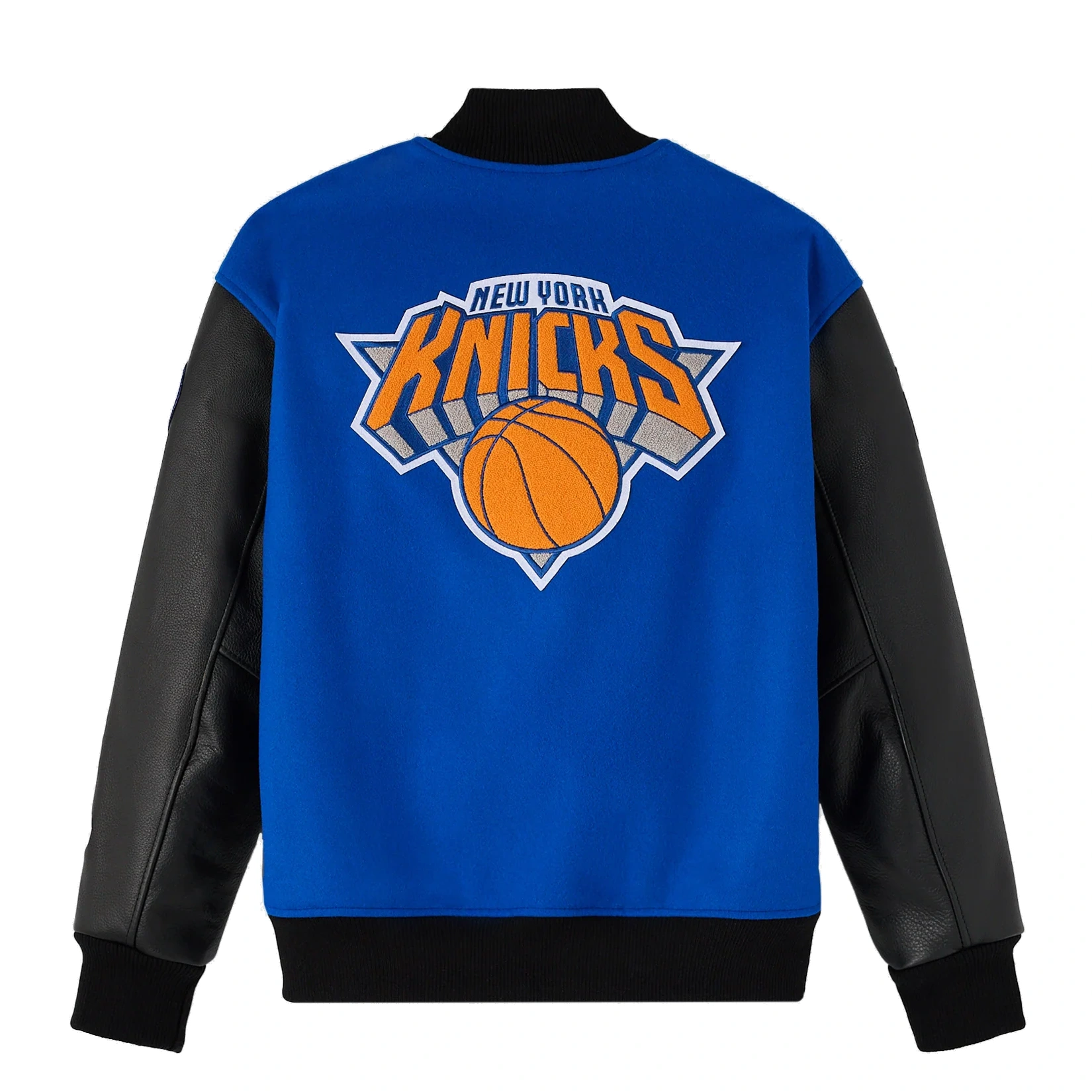 Alternative view of New York Knicks OVO X NBA Wool & Leather Varsity Jacket