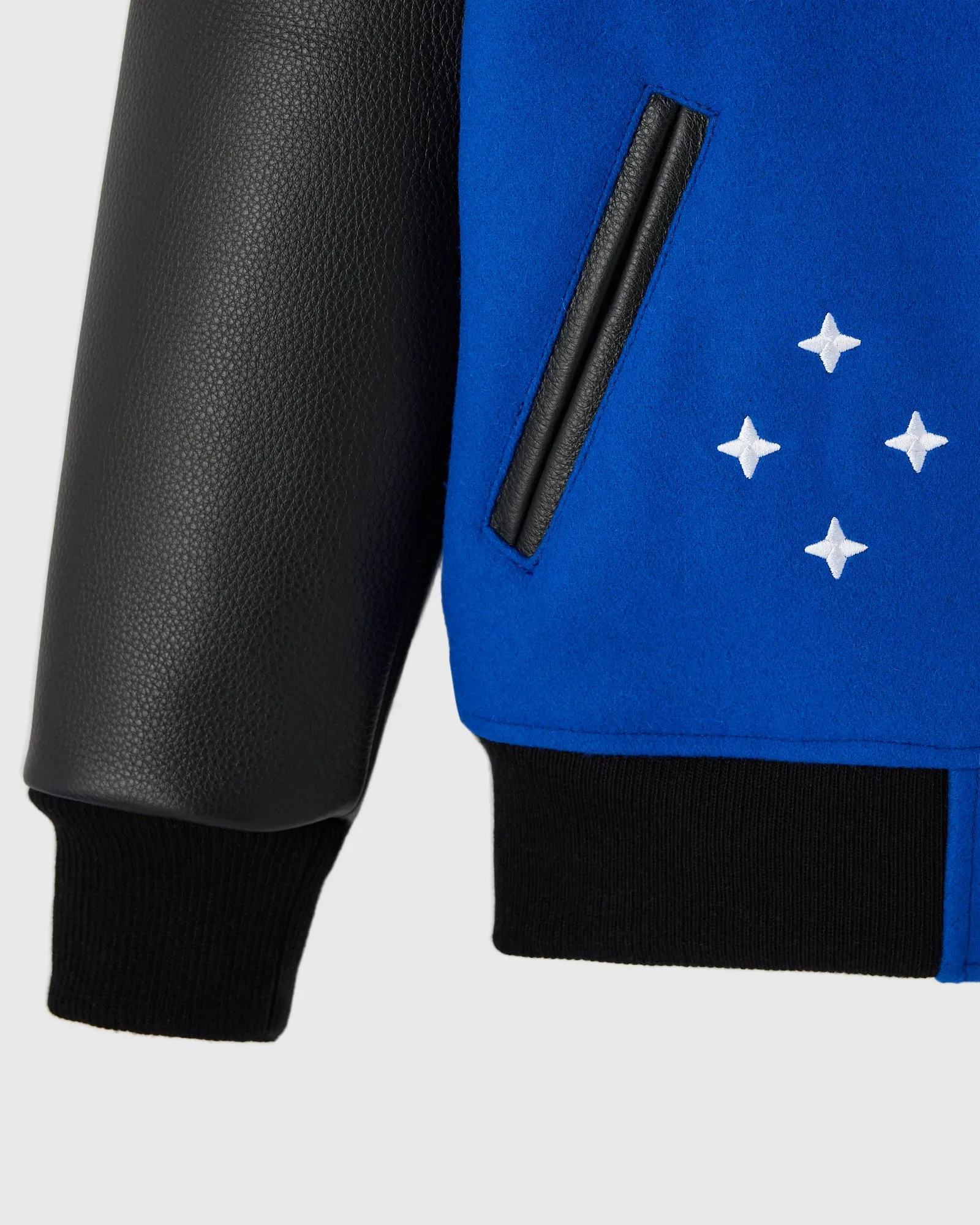 New York Knicks OVO X NBA Wool & Leather Varsity Jacket - Image 10