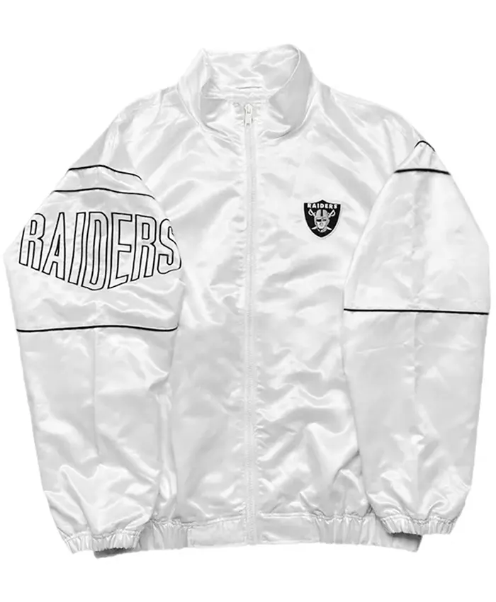 Alternative view of Al Davis 1994-95 Oakland Raiders White Jacket