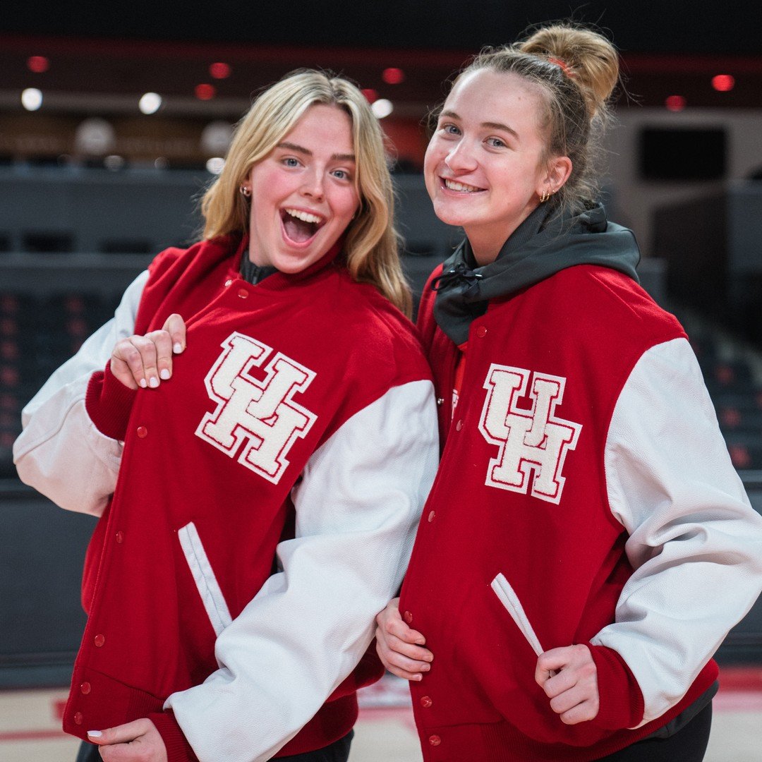 University of Houston Red/White Varsity Jacket