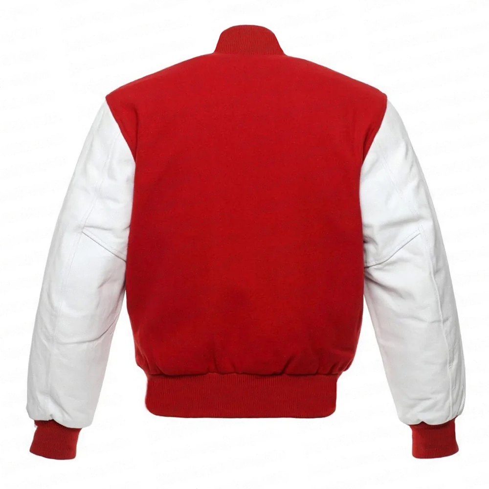 University of Houston Red/White Varsity Jacket - Image 3