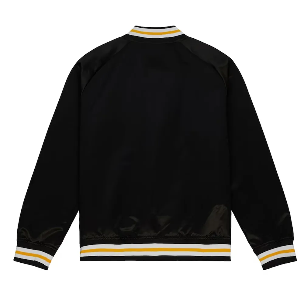 Alternative view of Boston Bruins 100th Anniversary Black Satin Varsity Jacket