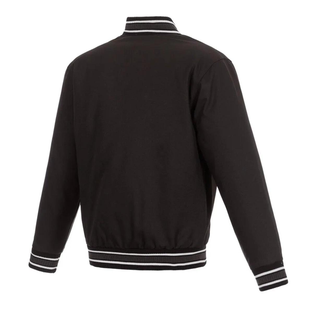 Alternative view of Carolina Hurricanes Front Hit Black Polyester Varsity Jacket