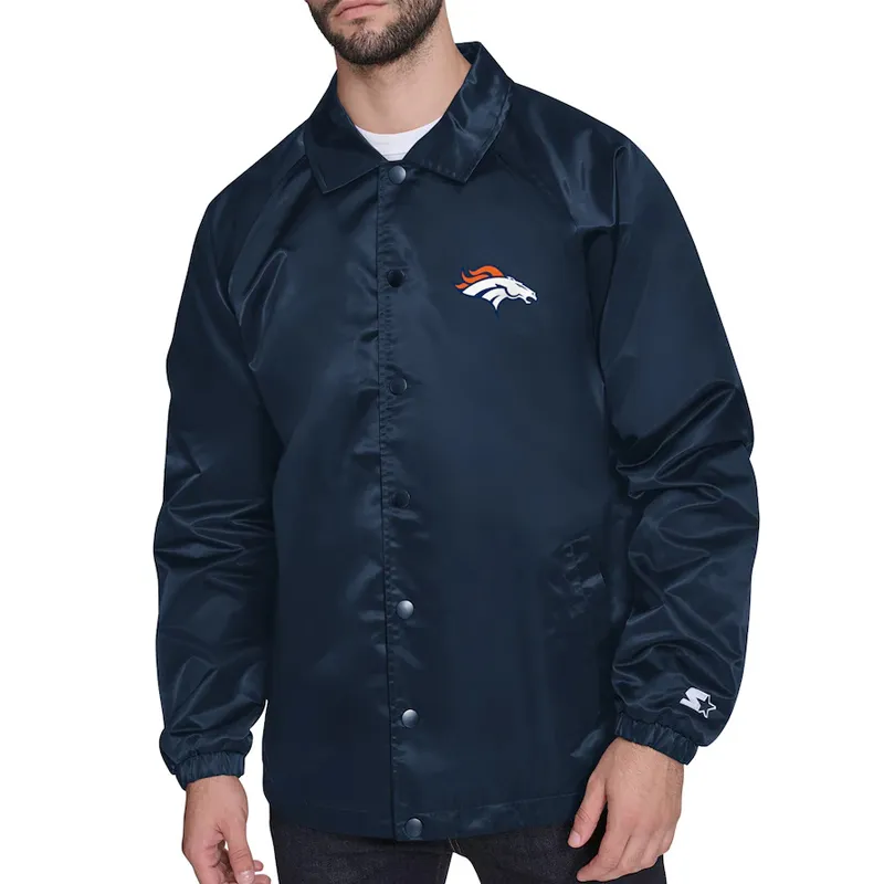 Denver Broncos Coaches Satin Varsity Jacket