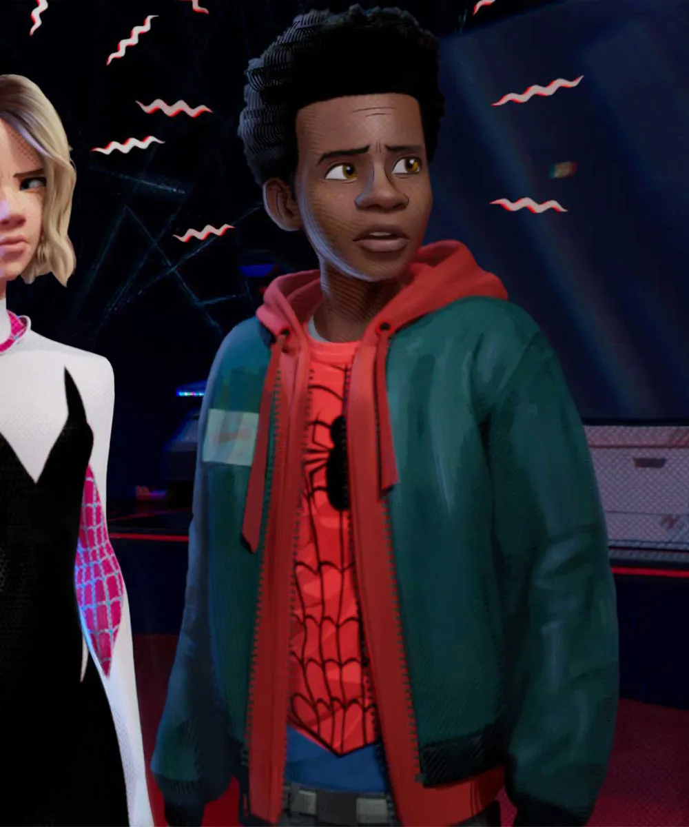 Spider Man Into the Spider Verse Miles Morales Hoodie Jacket