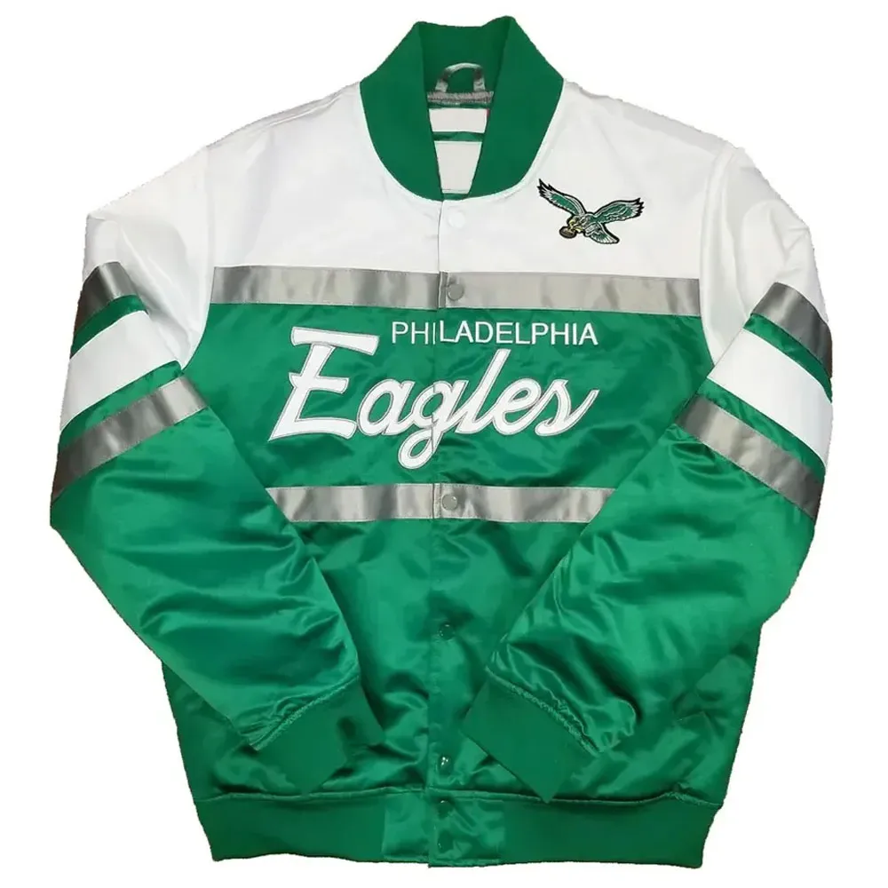 Alternative view of Jalen Hurts Philadelphia Eagles Script Satin Jacket