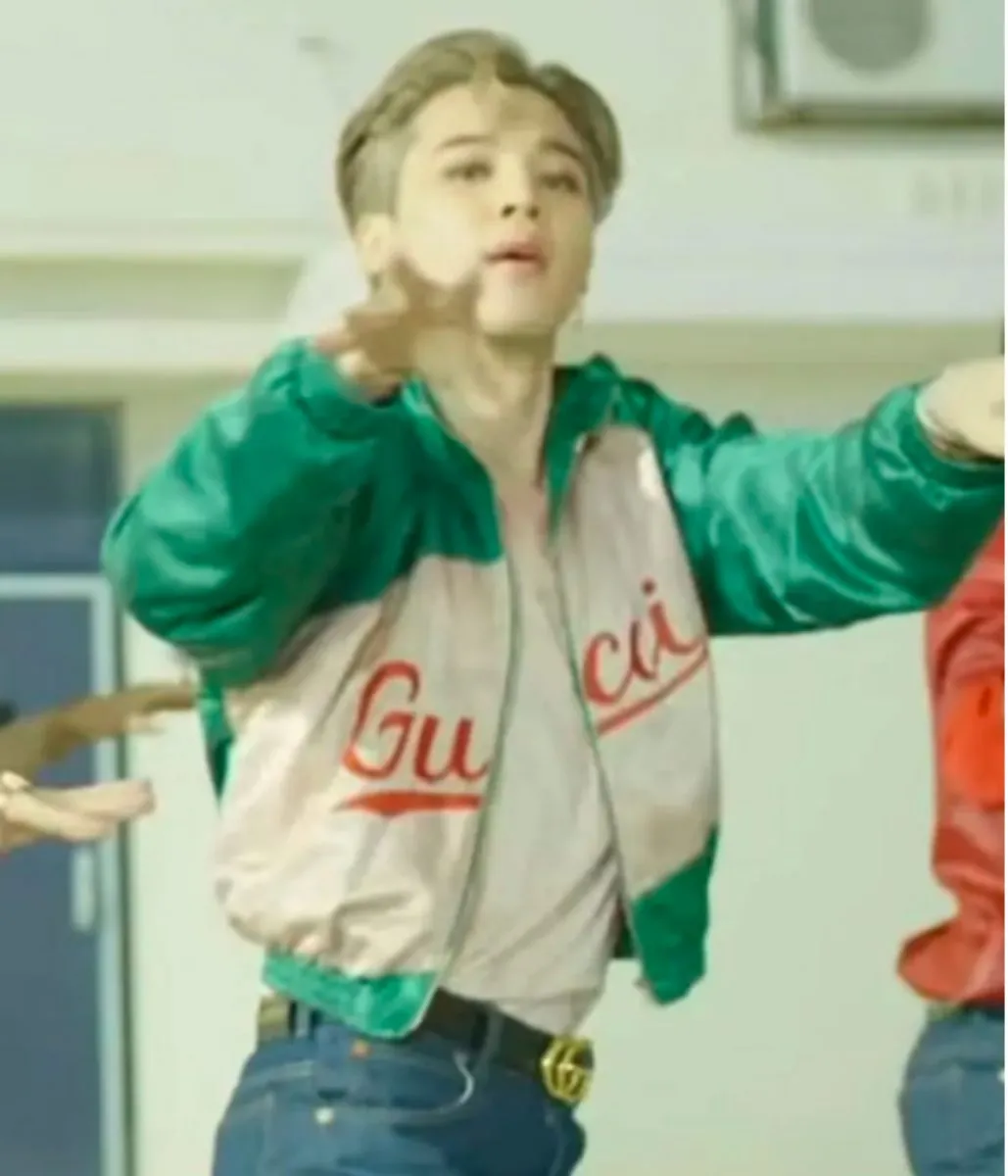Gucci Jimin BTS Dynamite Green Satin Jacket