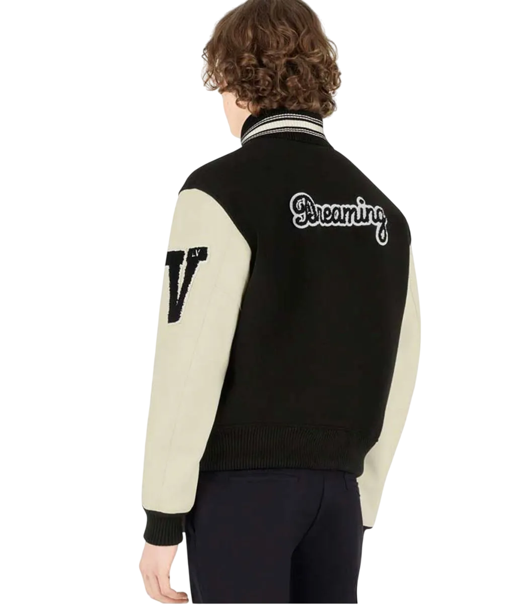 Kenya Barris Blackaf Black and White Varsity Jacket - Image 4