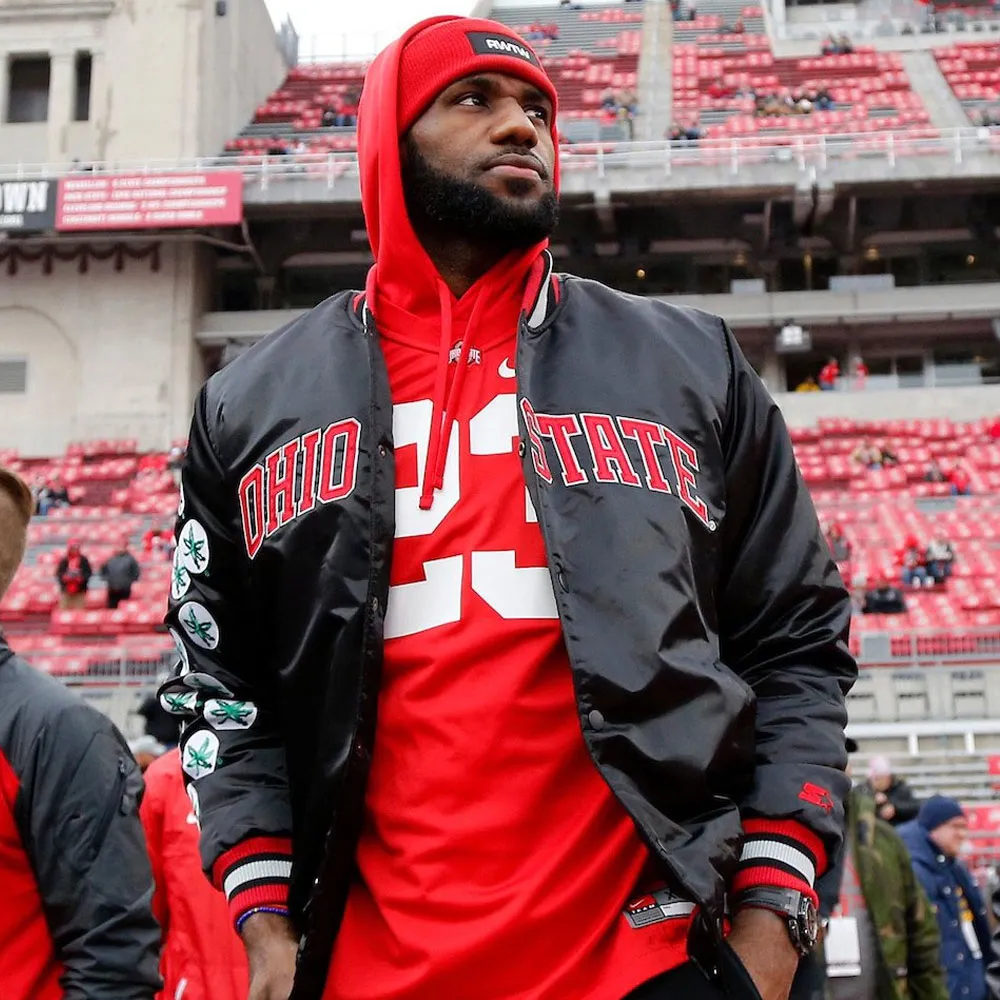 Lebron James Ohio State Buckeyes Black & Red Jacket
