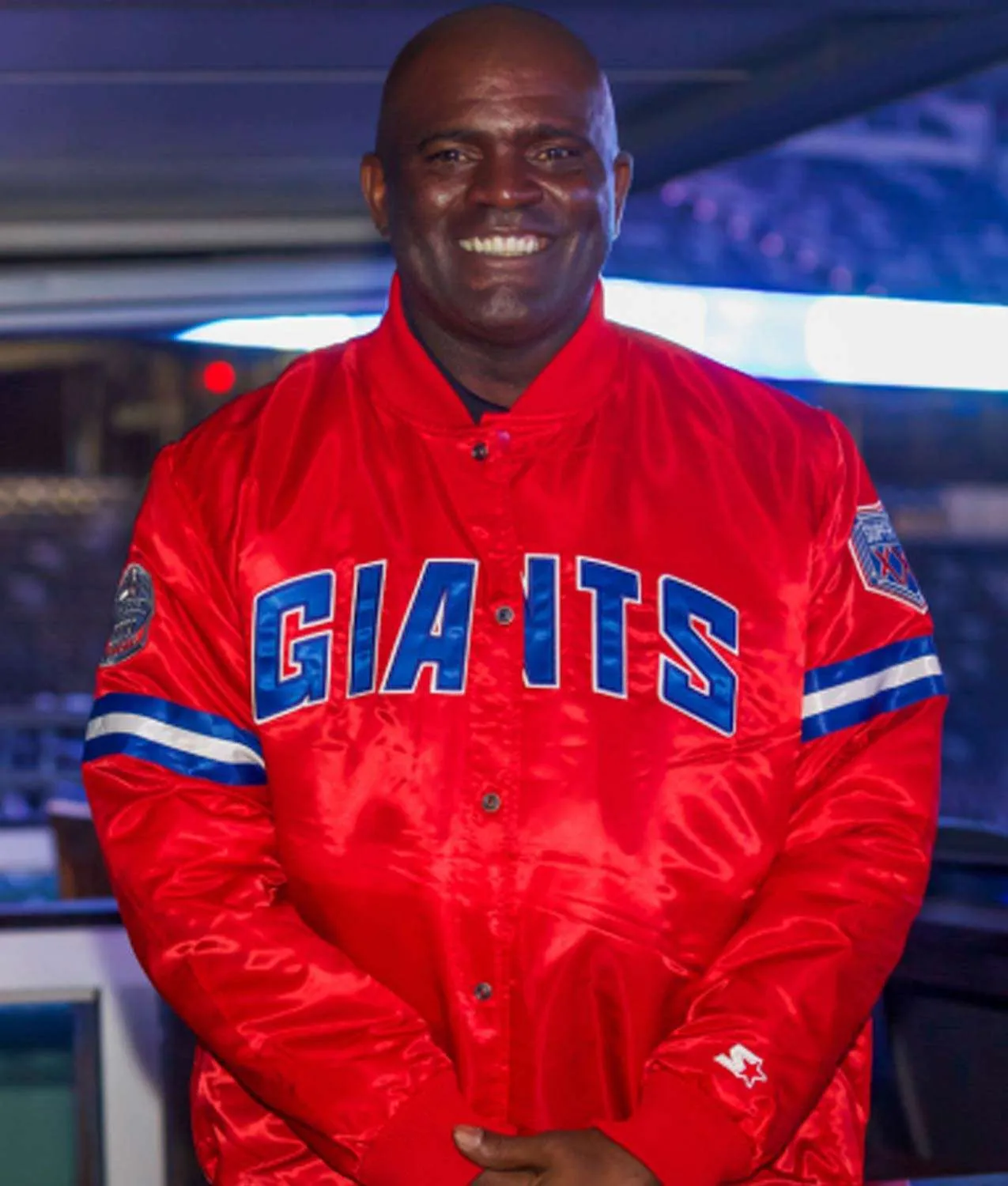 NY Giants 25th Anniversary Satin Red Jacket