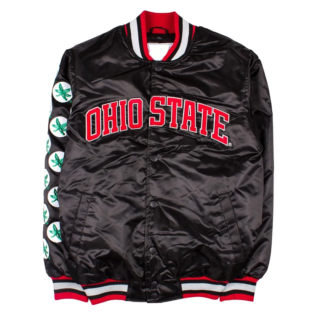 Alternative view of Lebron James Ohio State Buckeyes Black & Red Jacket