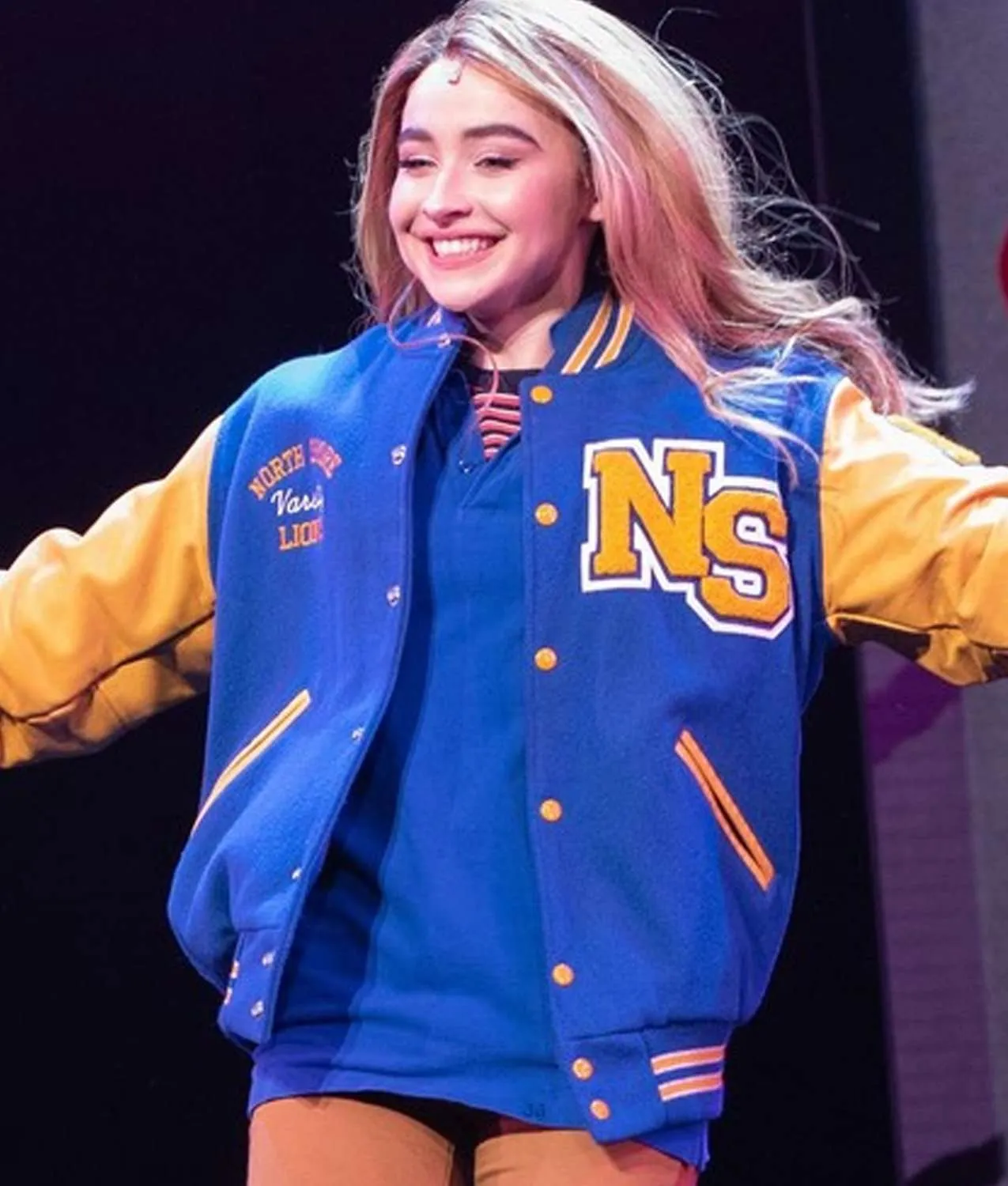 Sabrina Carpenter Mean Girls on Broadway Varsity Jacket