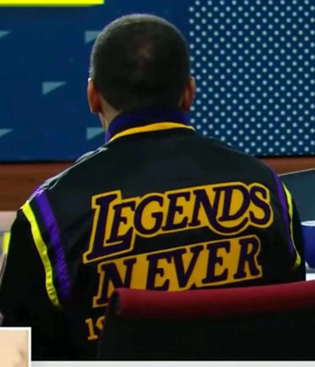 Kobe Bryant Stephen A Smith Black/White Satin Bomber Jacket - Image 6