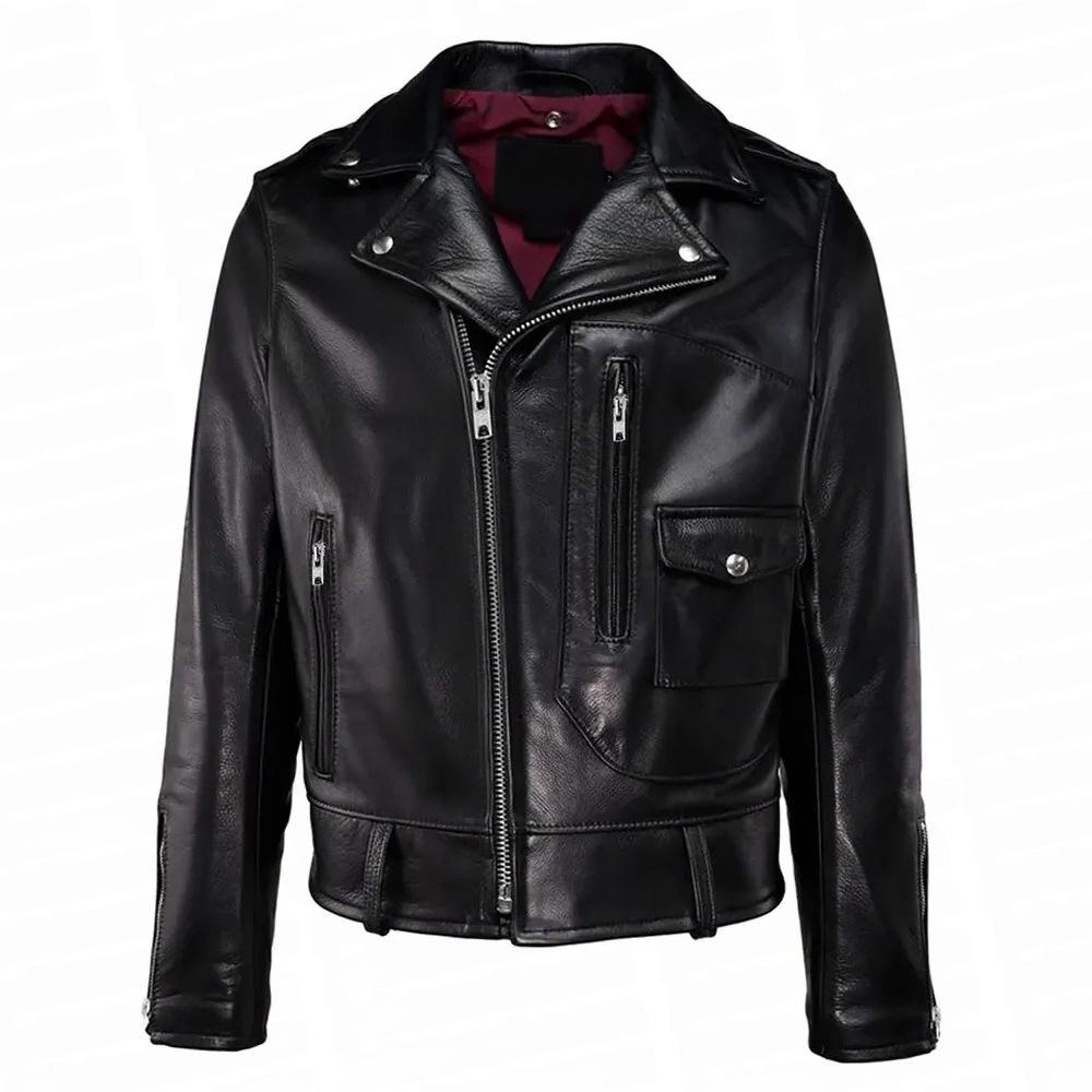 Alternative view of Tom Hardy The Bikeriders Leather Jacket