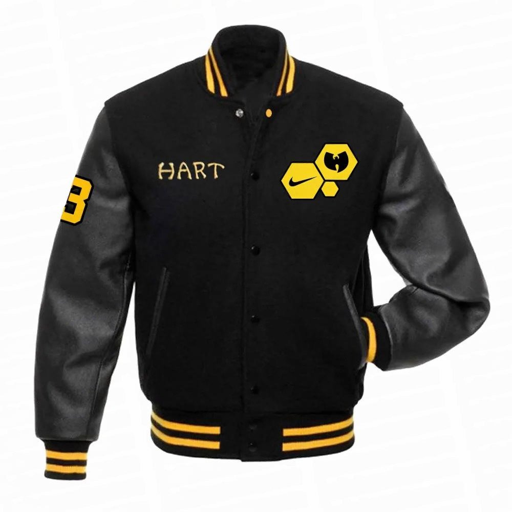 Alternative view of Wu-Tang Hart Black Varsity Jacket