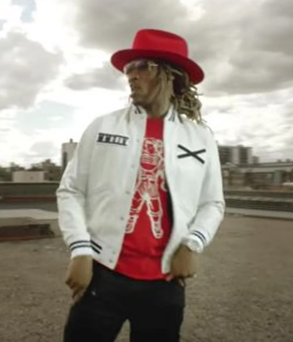 Future XO Varsity White Wool Jacket - Image 4