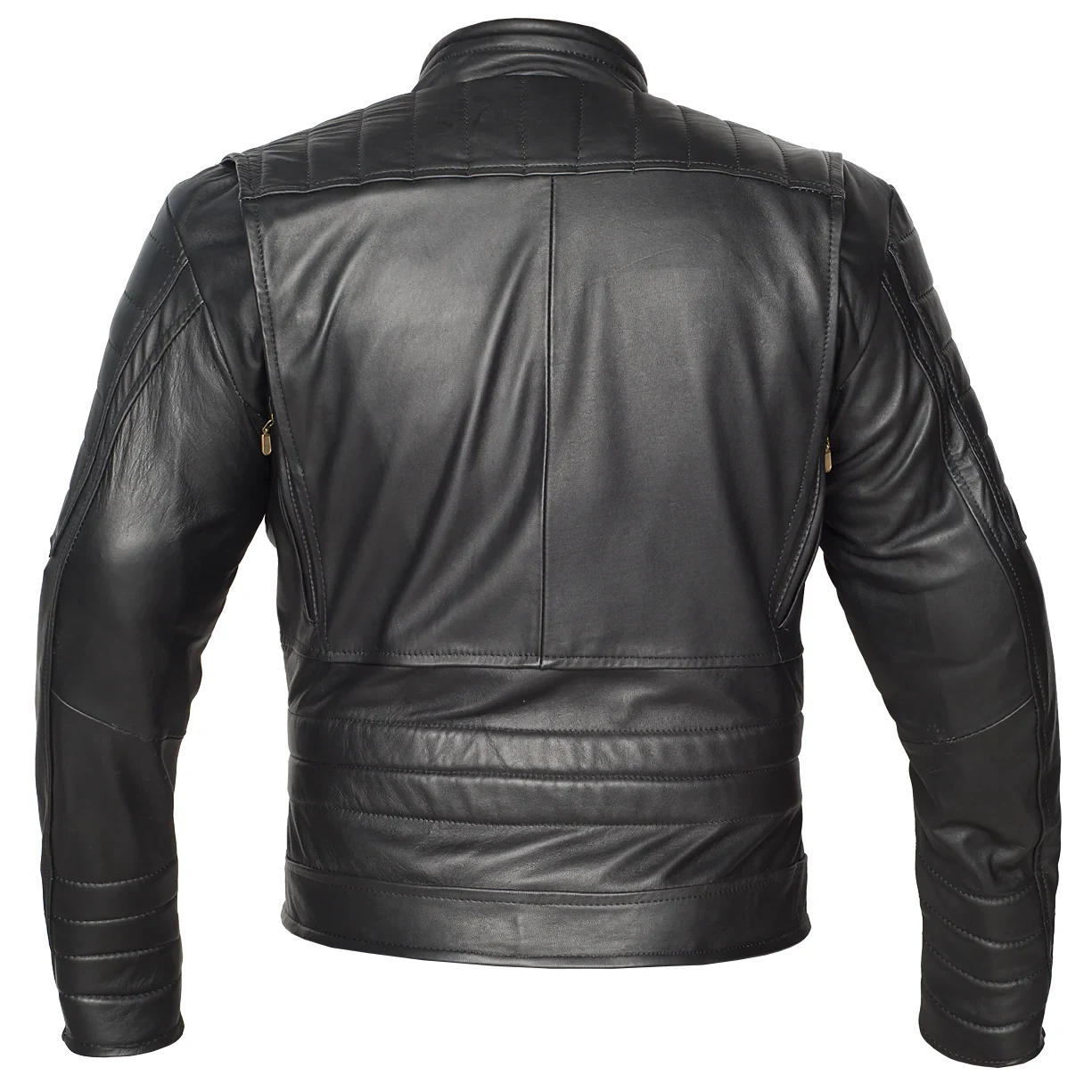 Alternative view of Triton Black Cowhide Motorcycle Leather Jacket