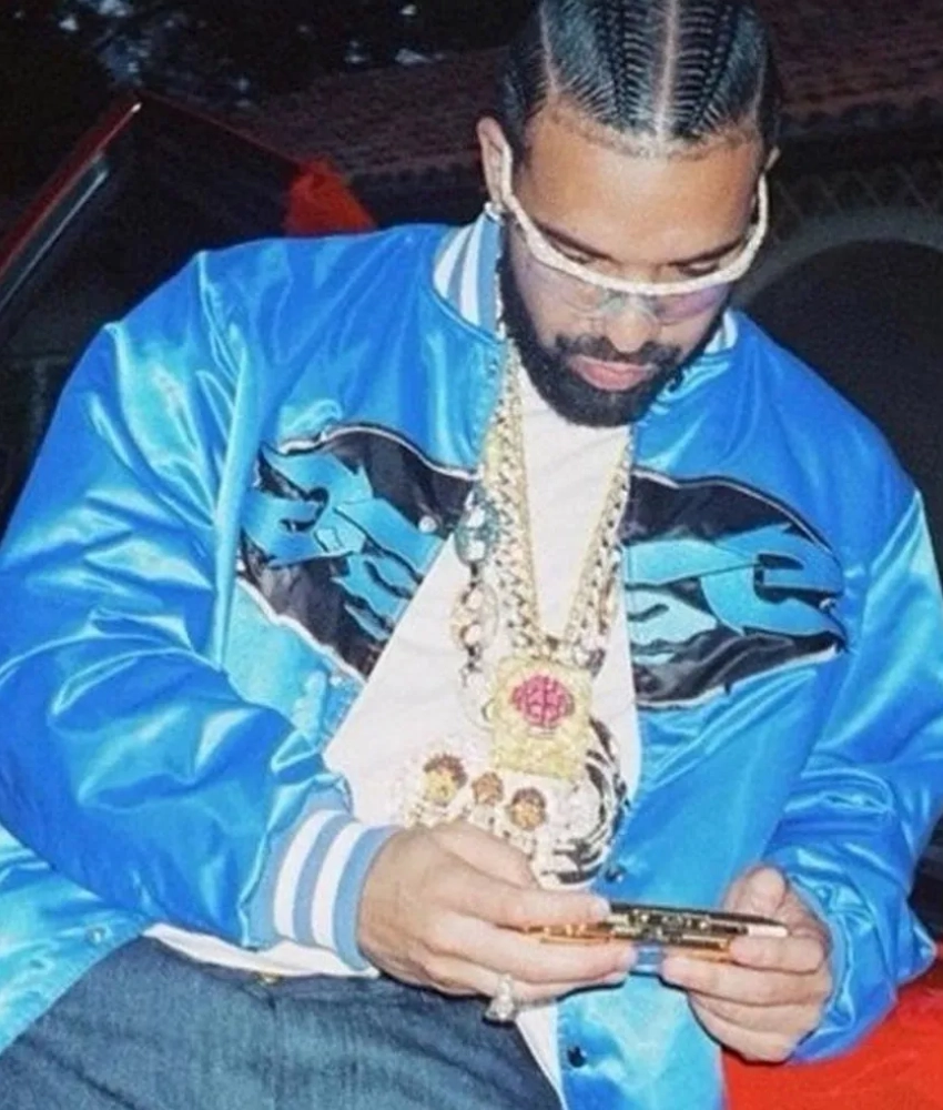 Jumbotron Shit Poppin Drake Blue Jacket