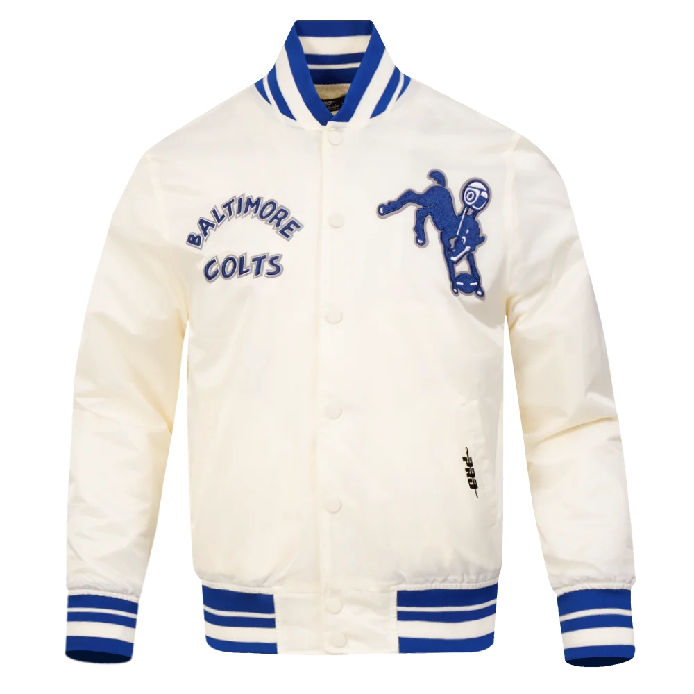 baltimore colts retro classic full snap satin jacket