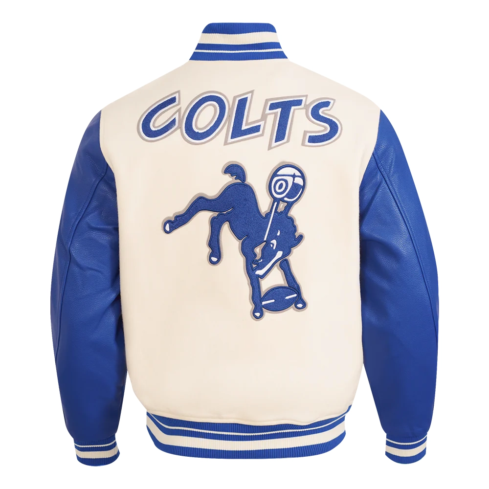 baltimore colts retro classics wool cream varsity jacket