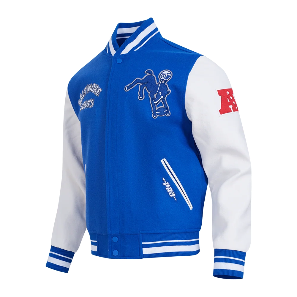 baltimore colts retro classics wool & leather jacket