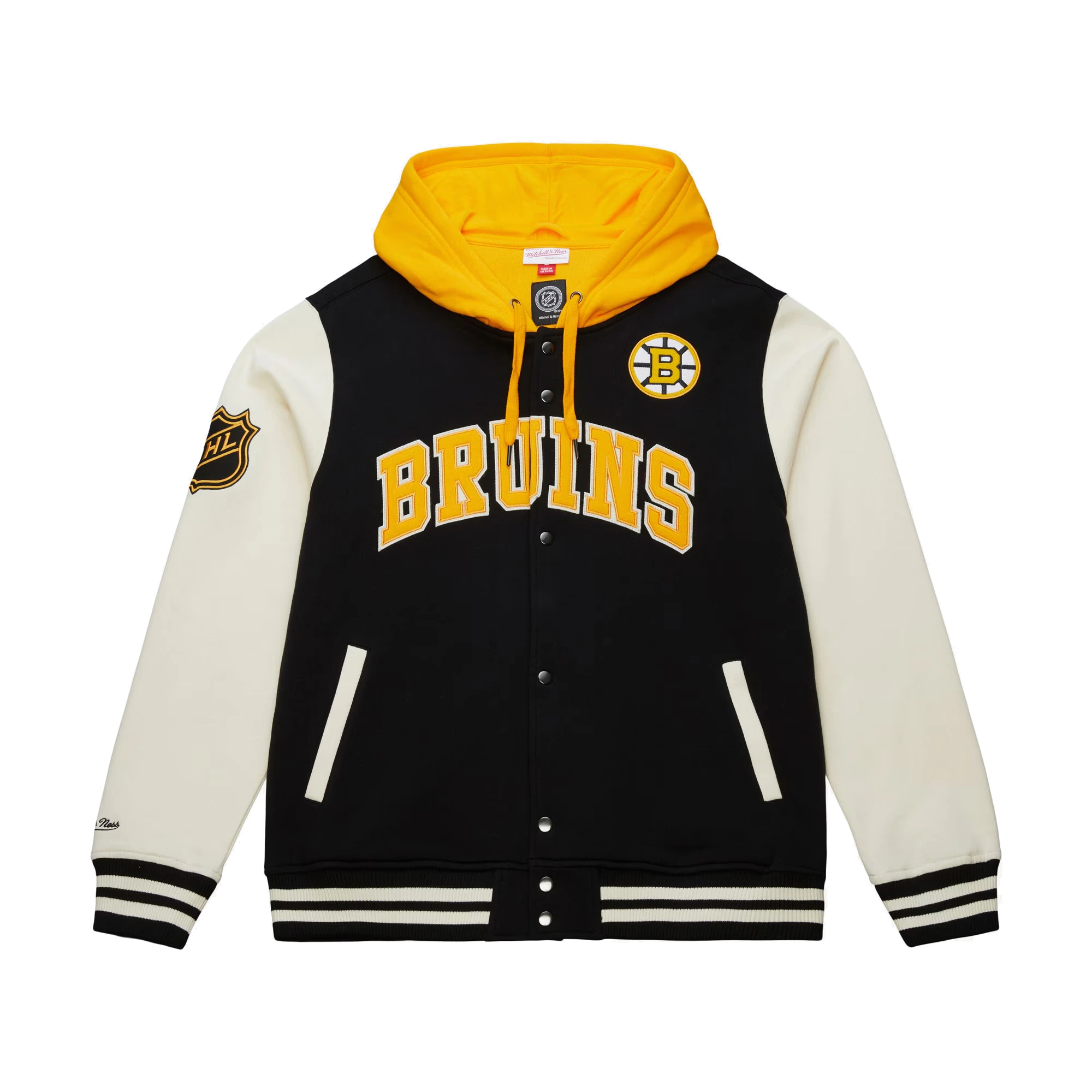 boston bruins black rinkside hooded jacket