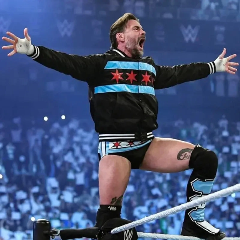 cm punk night of champions black satin
