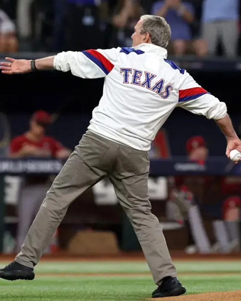 george bush texas rangers jacket