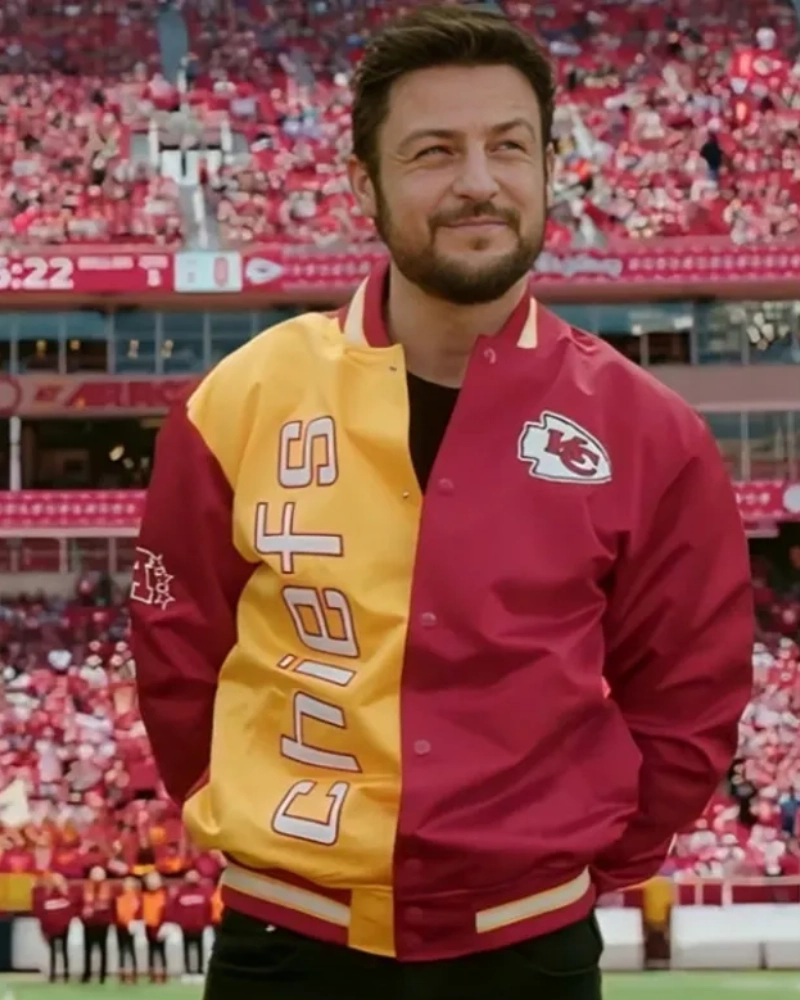 holiday touchdown kc chiefs tyler hynes satin jacket