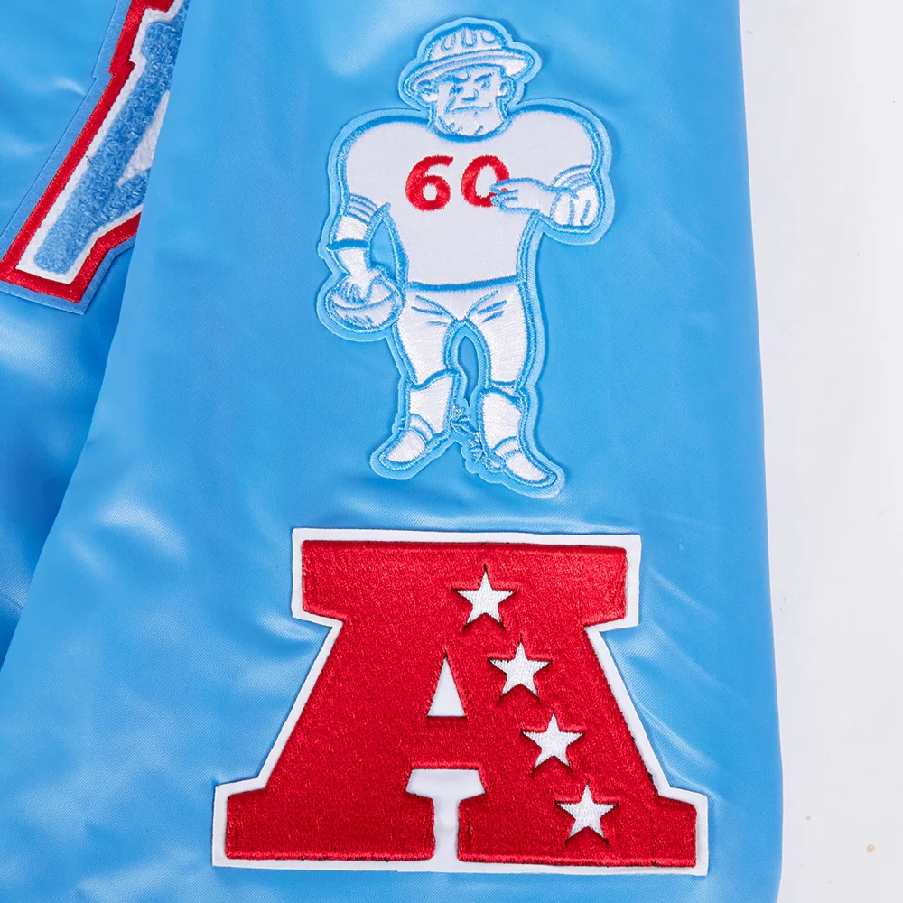 houston oilers retro classic full-snap satin patch logo