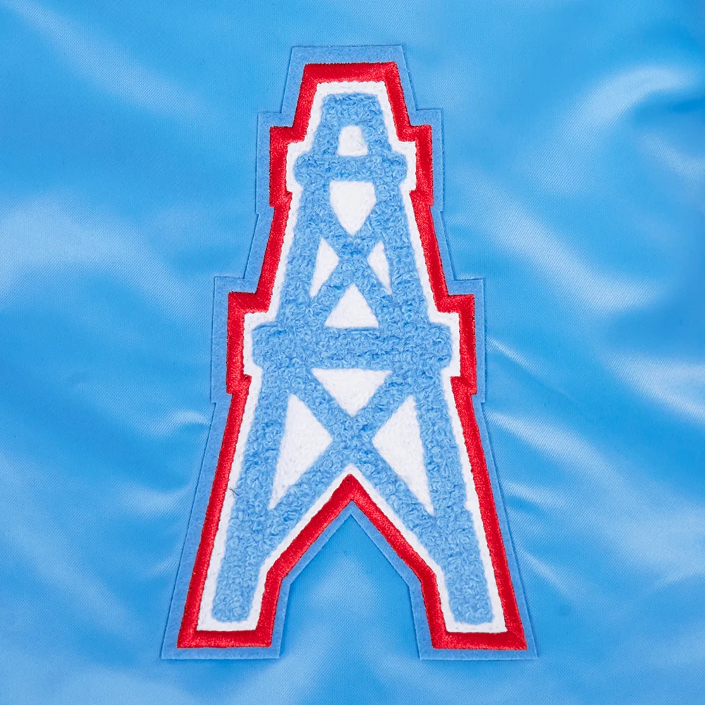 houston oilers retro classic full-snap satin patch