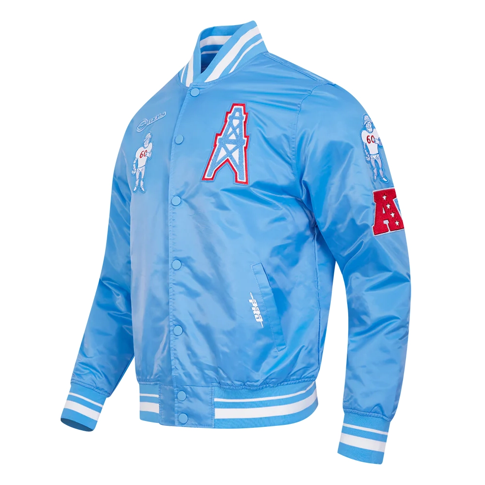 houston oilers retro classic full-snap satin