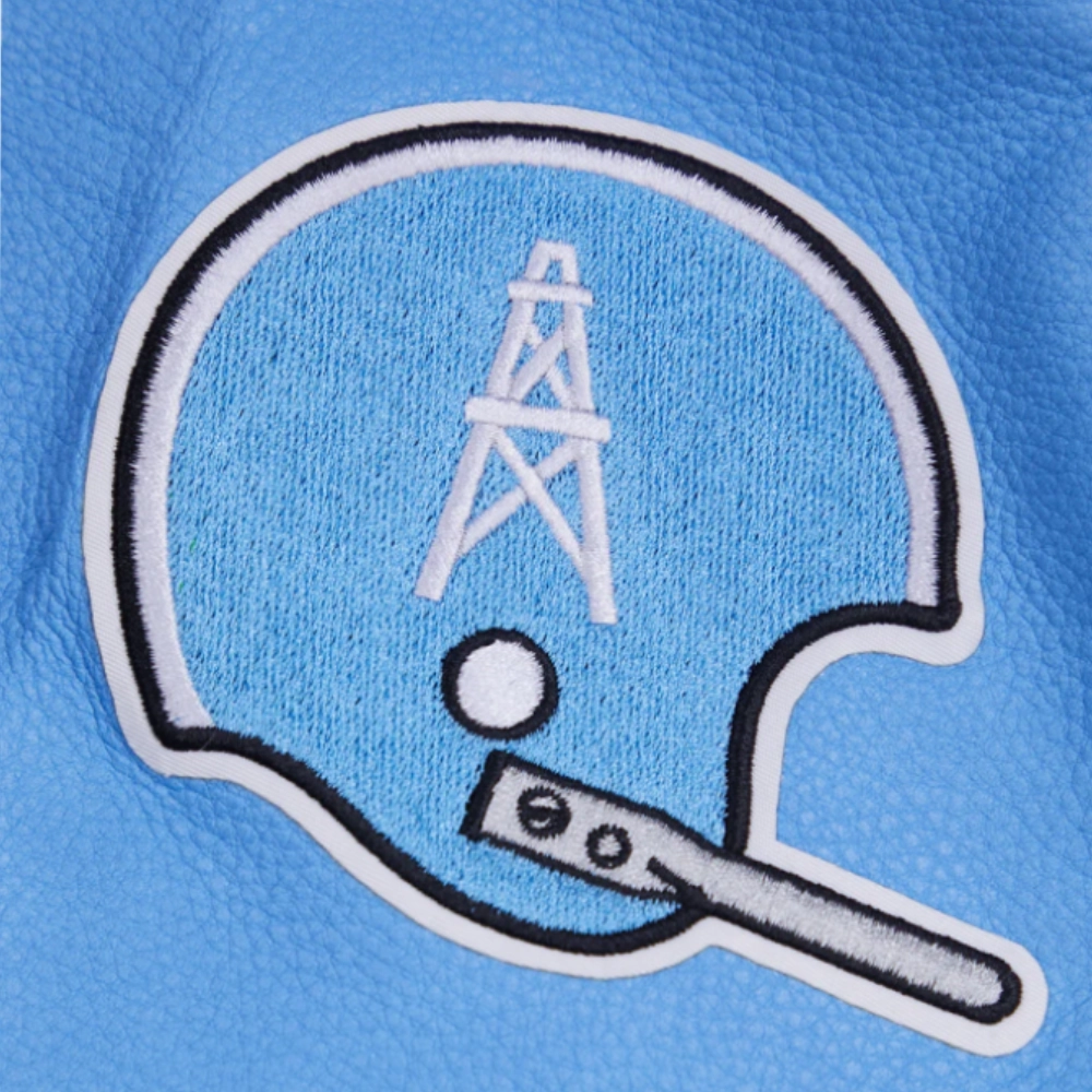 houston oilers retro classic wool & leather patch design
