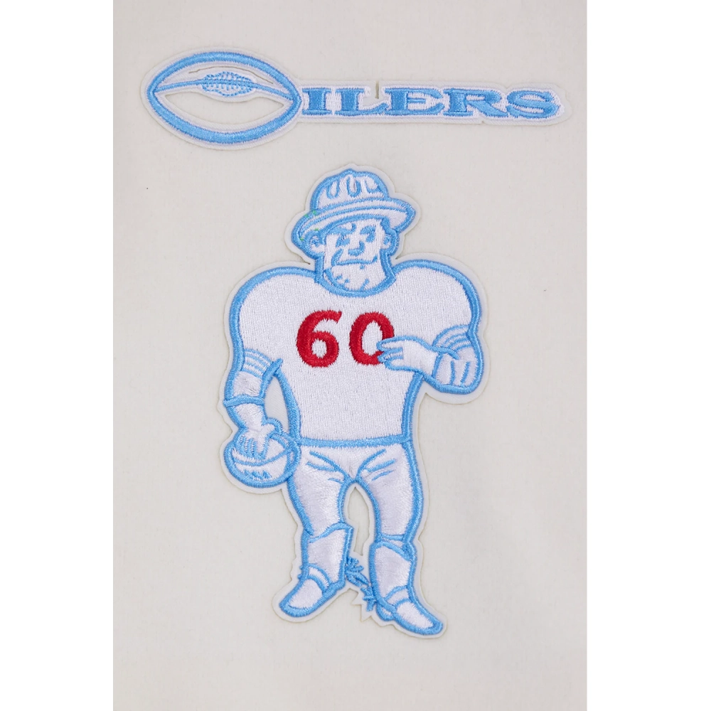 houston oilers retro classic wool & leather patch logo