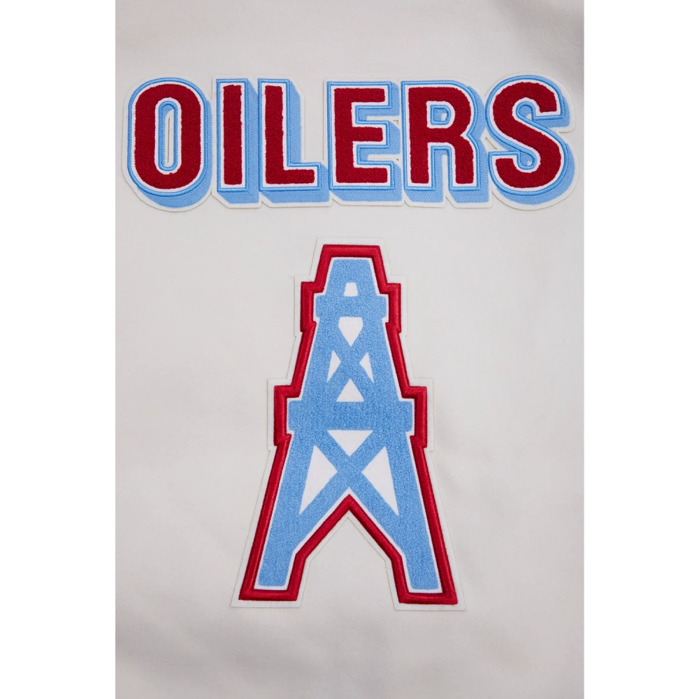 houston oilers retro classic wool & leather patch