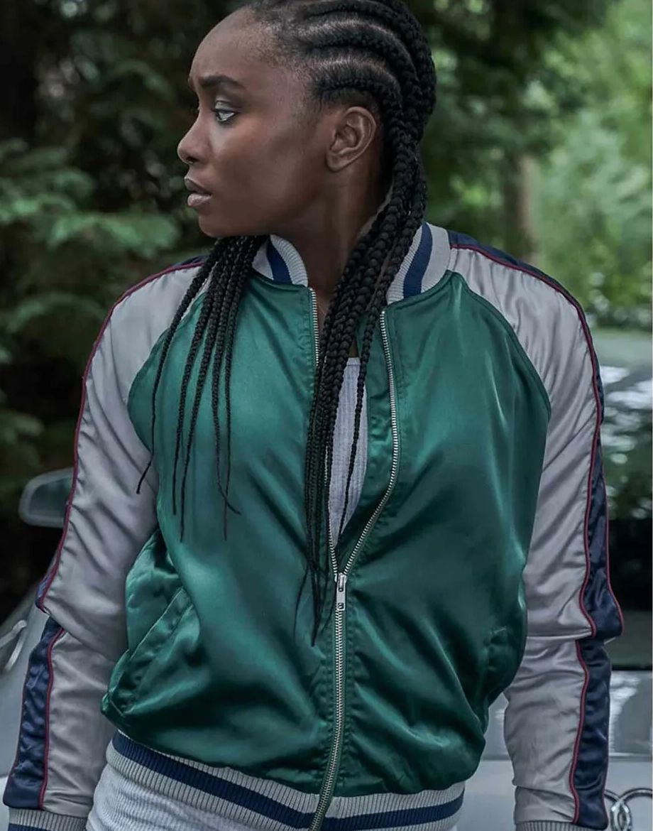 kiki layne the old guard green jacket