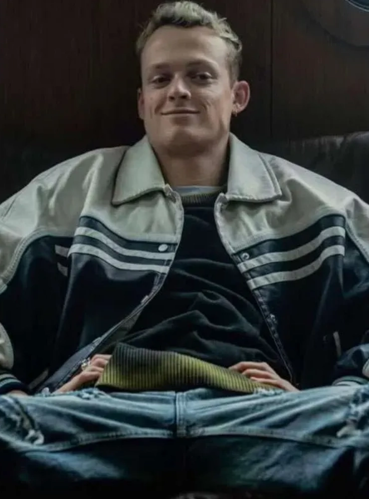 mobland anson boon navy bomber jacket