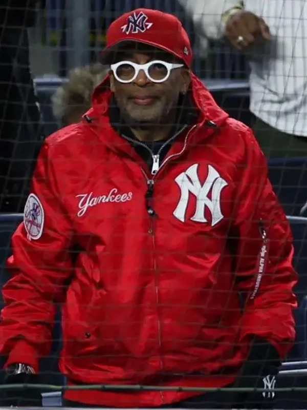 spike lee new york yankees hooded satin jacket