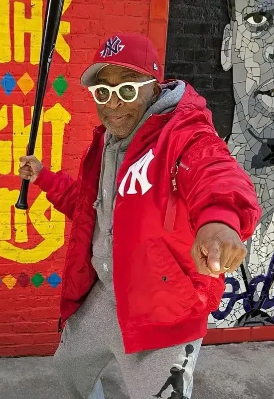 spike lee new york yankees red hooded jacket