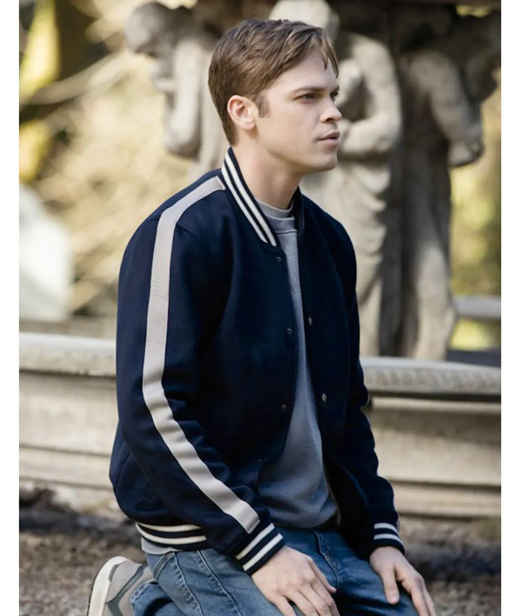 Supernatural Alexander Calvert Striped Varsity Jacket - Image 3