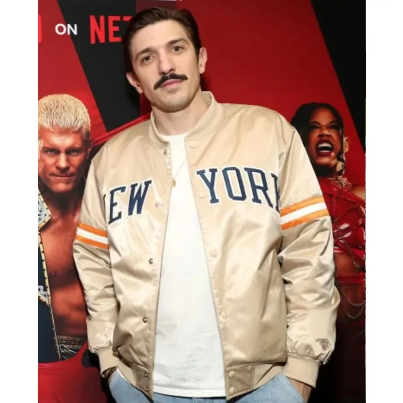 Andrew Schulz WWE Raw Gold Satin Jacket